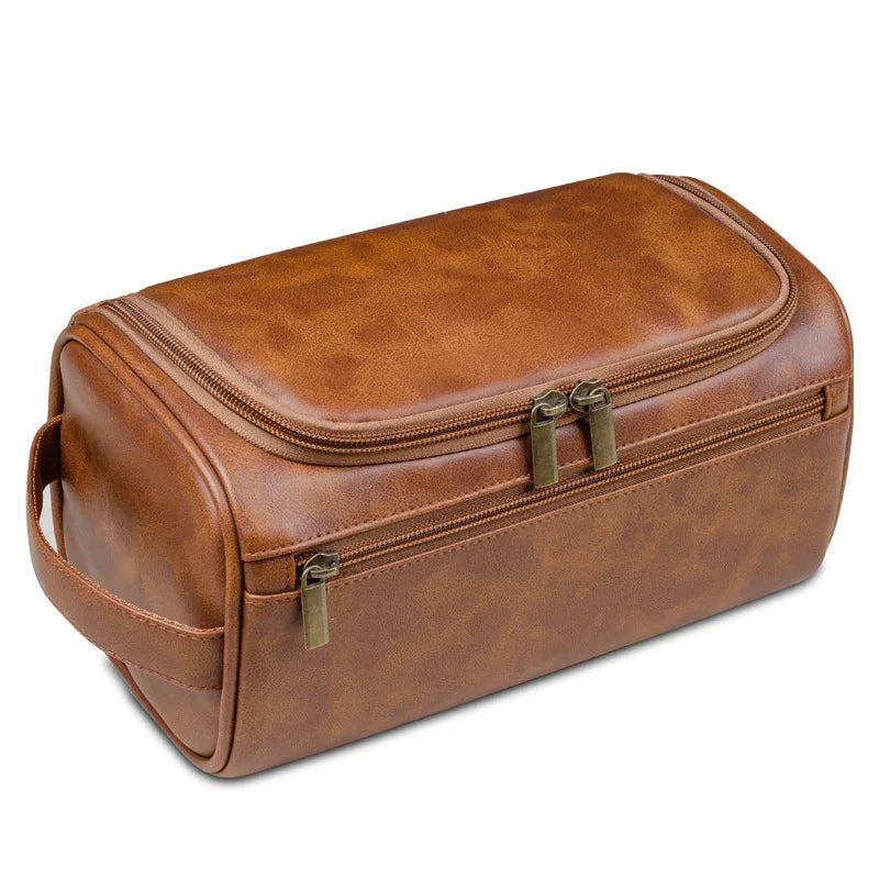 Personalized Leather Toiletry Bag – Dopp Kit for Men