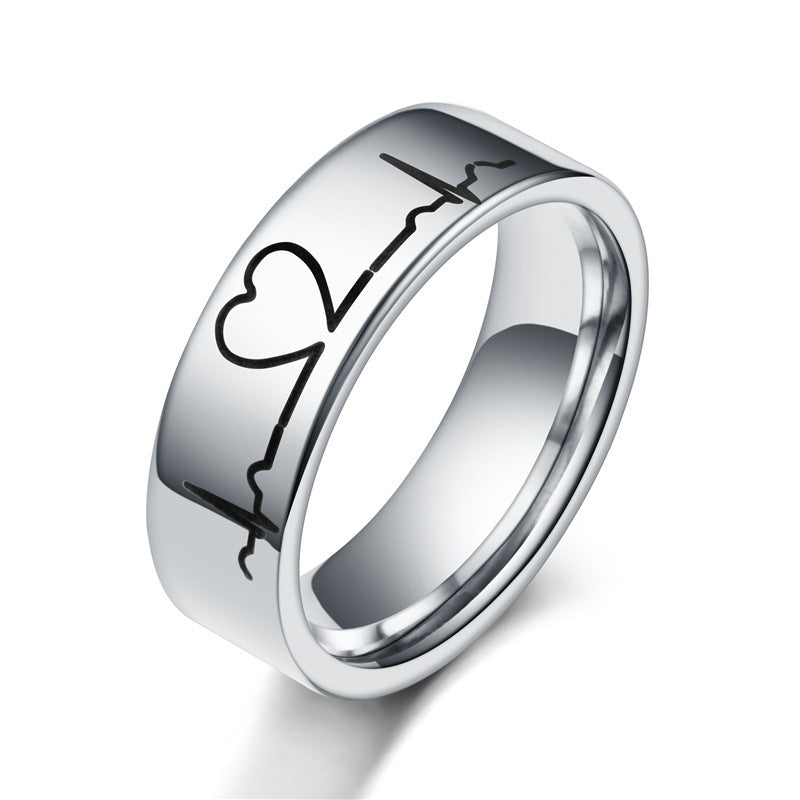 Couple titanium steel ring