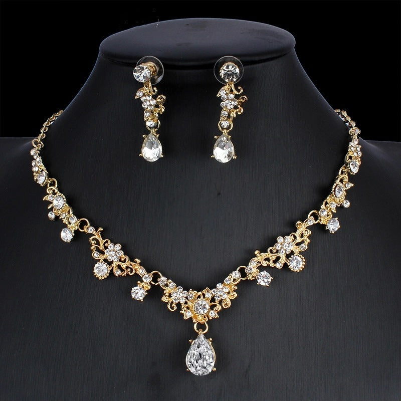 Jewelry Set Bridal Necklace Earrings Wedding Two-piece Set