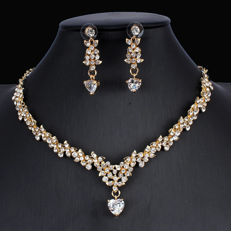 Jewelry Set Bridal Necklace Earrings Wedding Two-piece Set