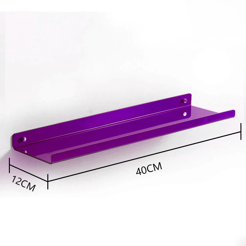 Invisible Acrylic Floating Shelf – Wall-Mounted Corner Storage