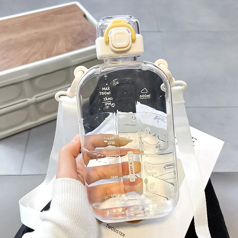750ML Eco-Friendly Sports Water Bottle – Portable with Strap