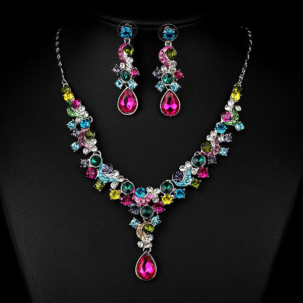 Wedding Bride Necklace Earrings
