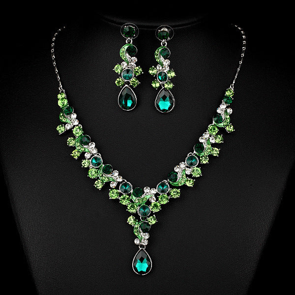 Wedding Bride Necklace Earrings