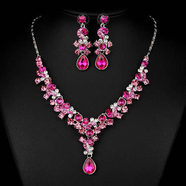 Wedding Bride Necklace Earrings