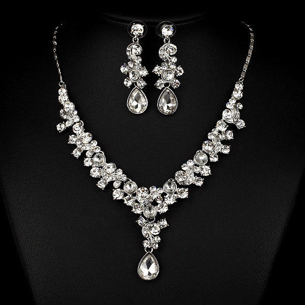 Wedding Bride Necklace Earrings