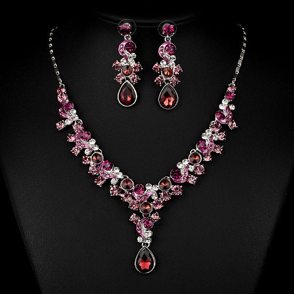 Wedding Bride Necklace Earrings