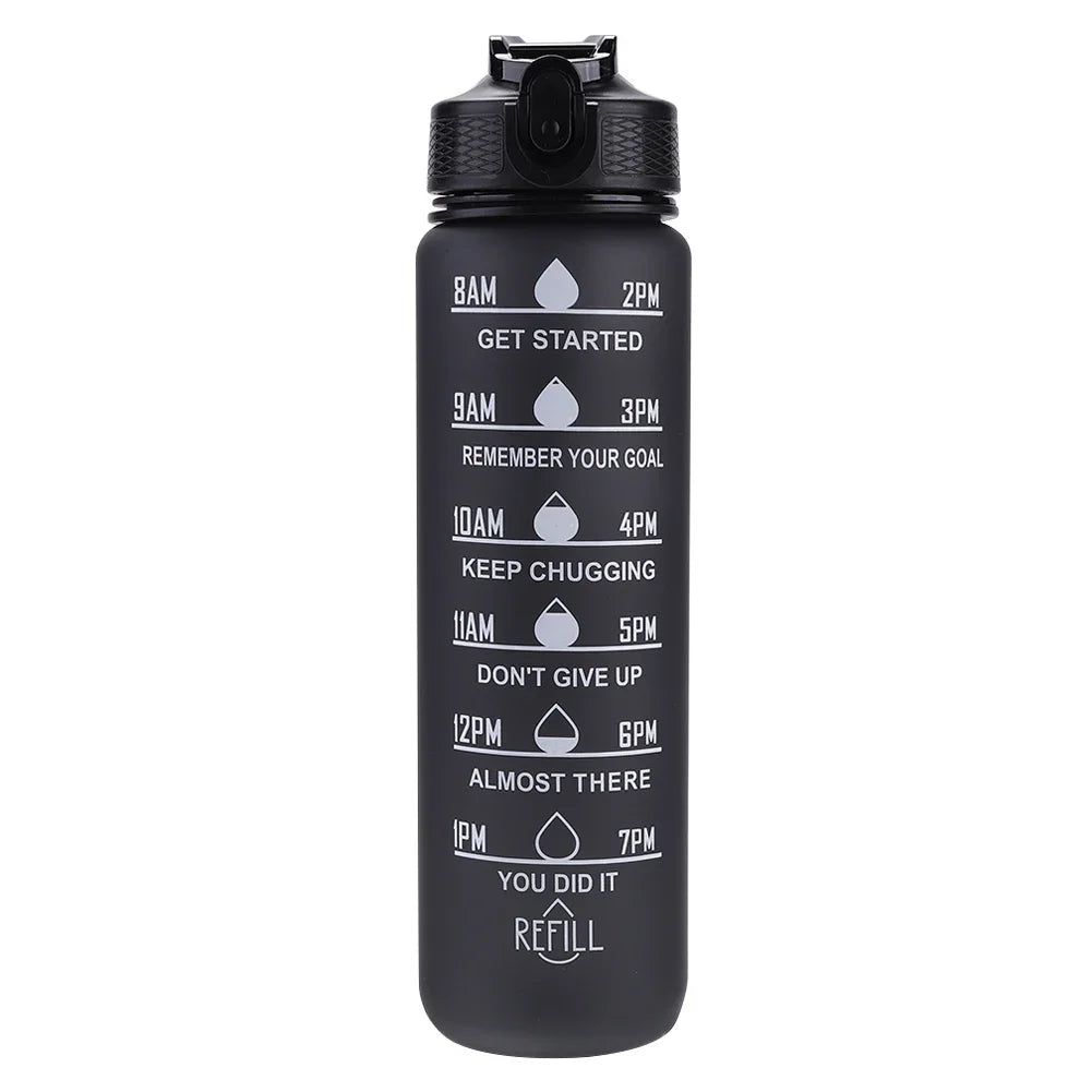 1 Liter Water Bottle Motivational Sport Water Bottle Leakproof