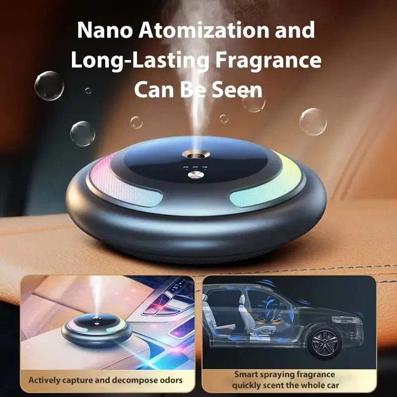 Smart Car Humidifier & Essential Oil Diffuser – LED Aromatherapy Air Freshener