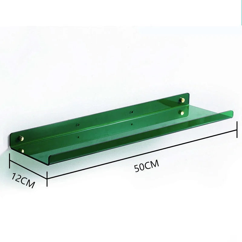 Invisible Acrylic Floating Shelf – Wall-Mounted Corner Storage