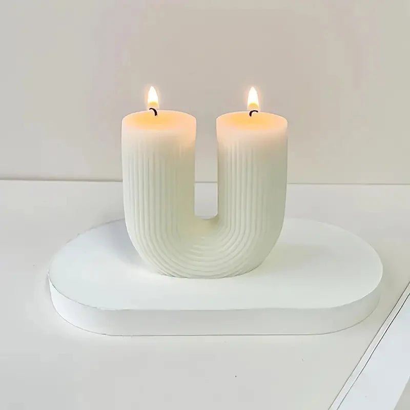 U Shape Candle Silicone Mold DIY Handmade Arch Scented Candle
