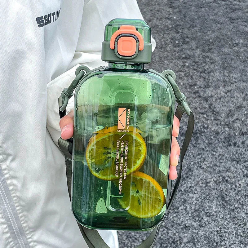 750ML Eco-Friendly Sports Water Bottle – Portable with Strap