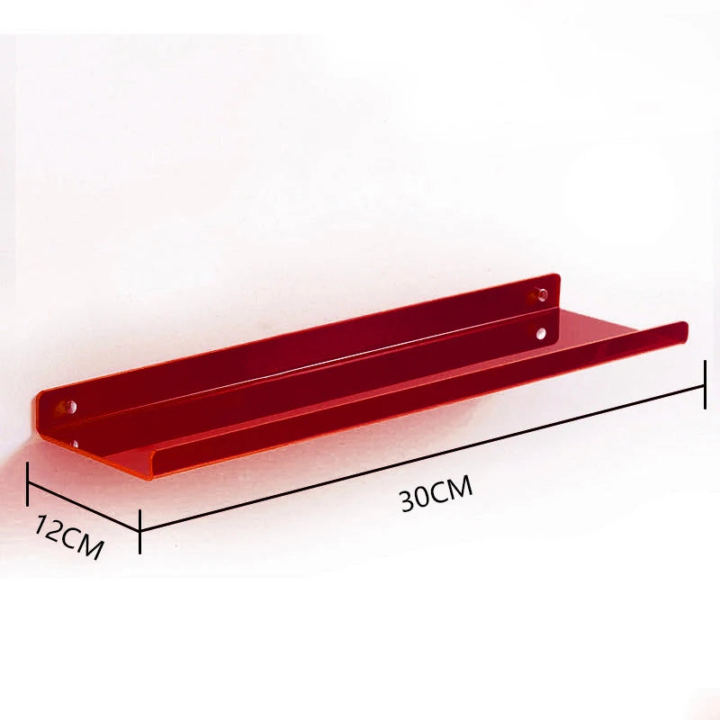 Invisible Acrylic Floating Shelf – Wall-Mounted Corner Storage