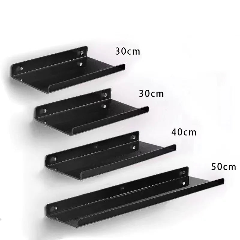 Invisible Acrylic Floating Shelf – Wall-Mounted Corner Storage