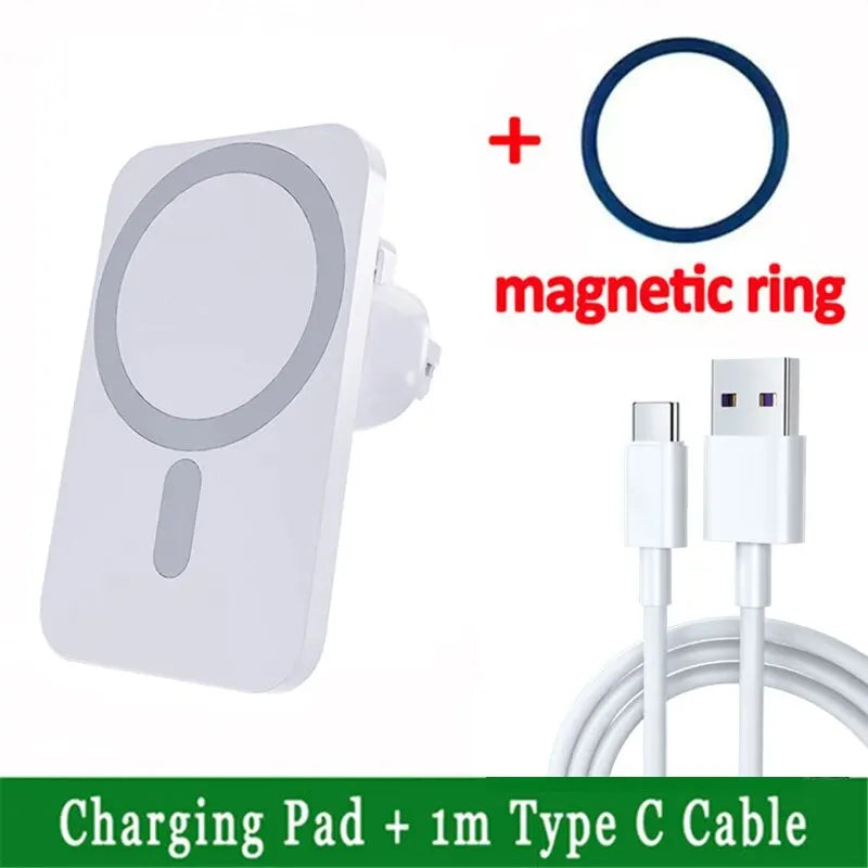 30W Magnetic Car Wireless Charger – Magsafe Phone Holder Stand