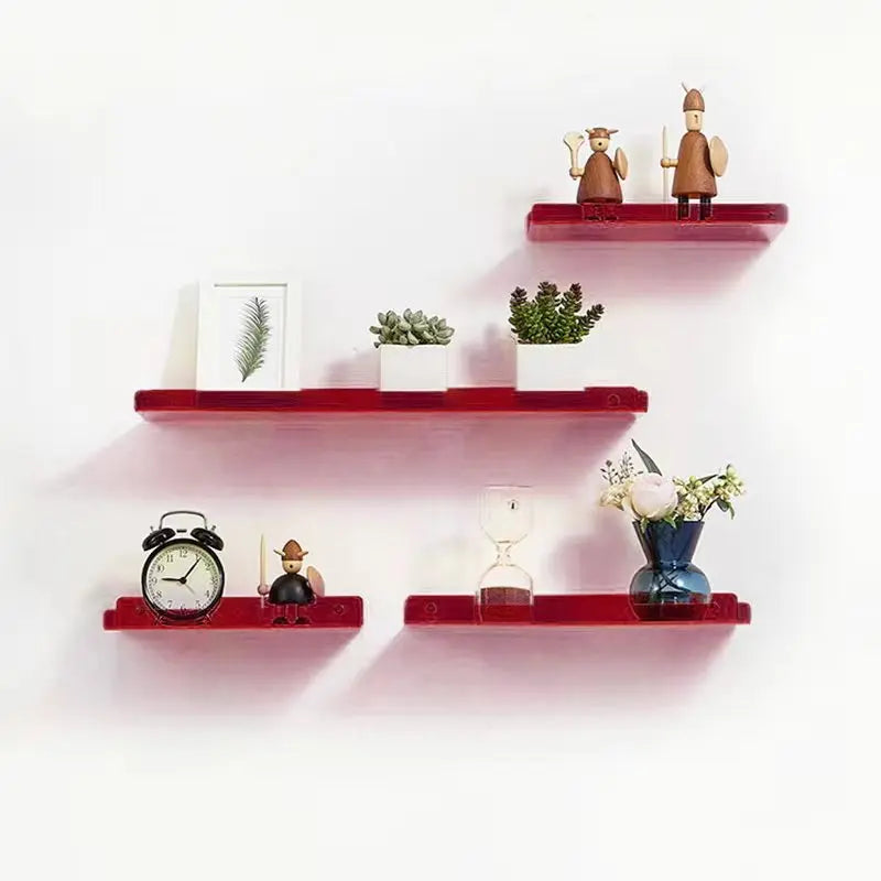 Invisible Acrylic Floating Shelf – Wall-Mounted Corner Storage
