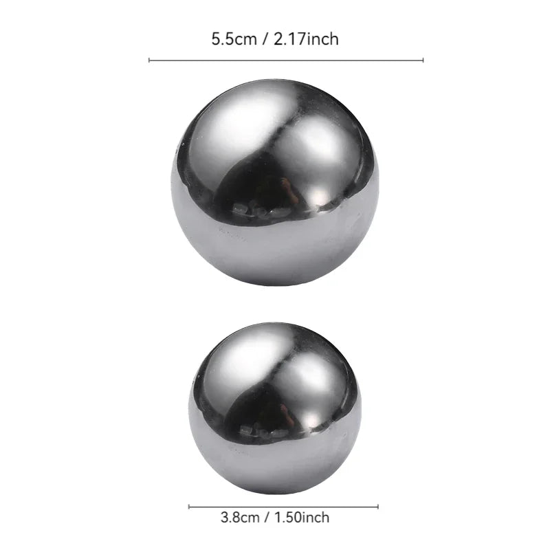 2-Piece Stainless Steel Whiskey Stones – Round Reusable Chill Balls