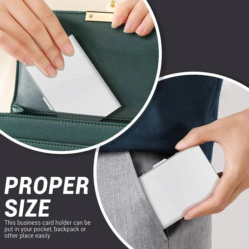 RFID-Blocking Slim Aluminum Wallet – Minimalist Cardholder for Men