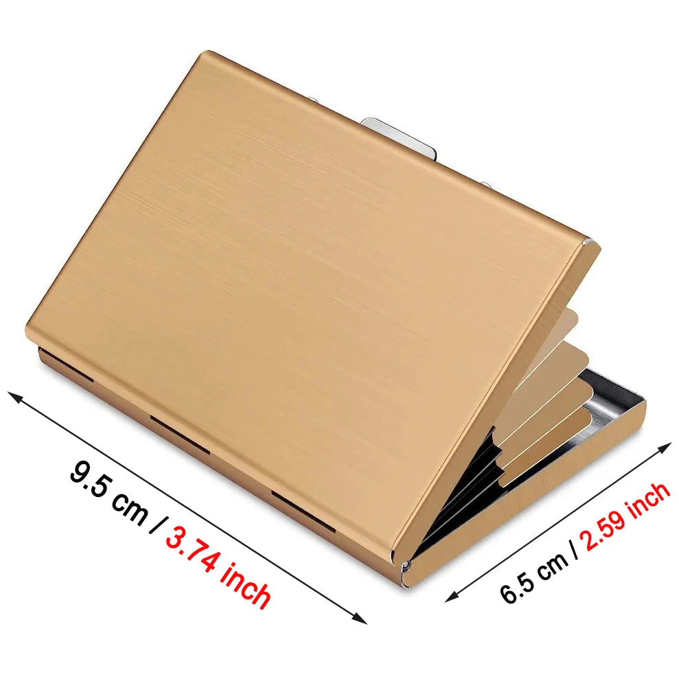 RFID-Blocking Slim Aluminum Wallet – Minimalist Cardholder for Men