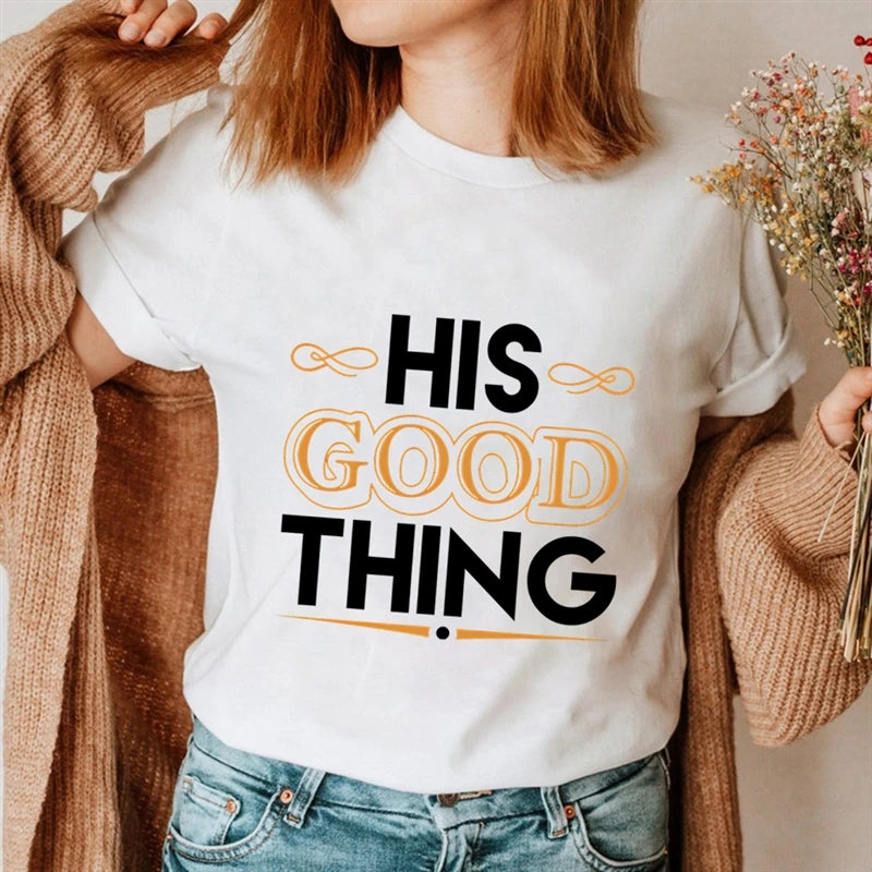 “He Who Finds Wife Finds a Good Thing” Couple T-Shirt – Funny Matching Tee