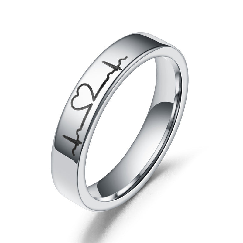Couple titanium steel ring