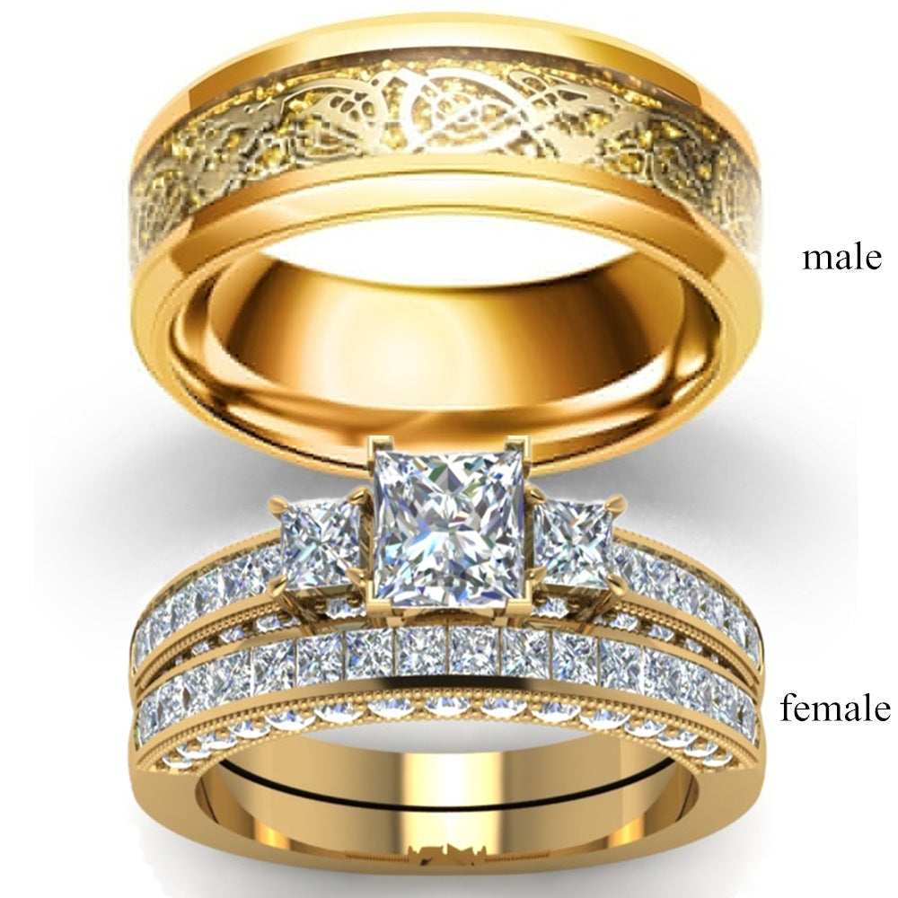 Crystal Diamond Ring European And American