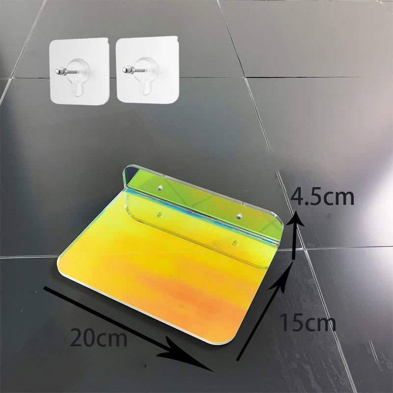 Invisible Acrylic Floating Shelf – Wall-Mounted Corner Storage