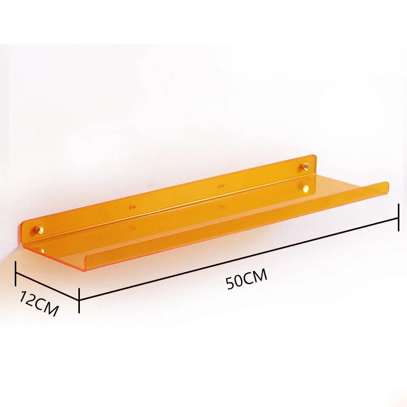 Invisible Acrylic Floating Shelf – Wall-Mounted Corner Storage