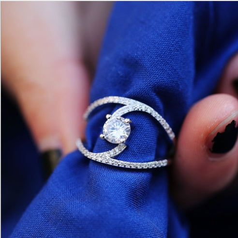Fashionable Gorgeous Curved Rings Women's Engagement Wedding Rings