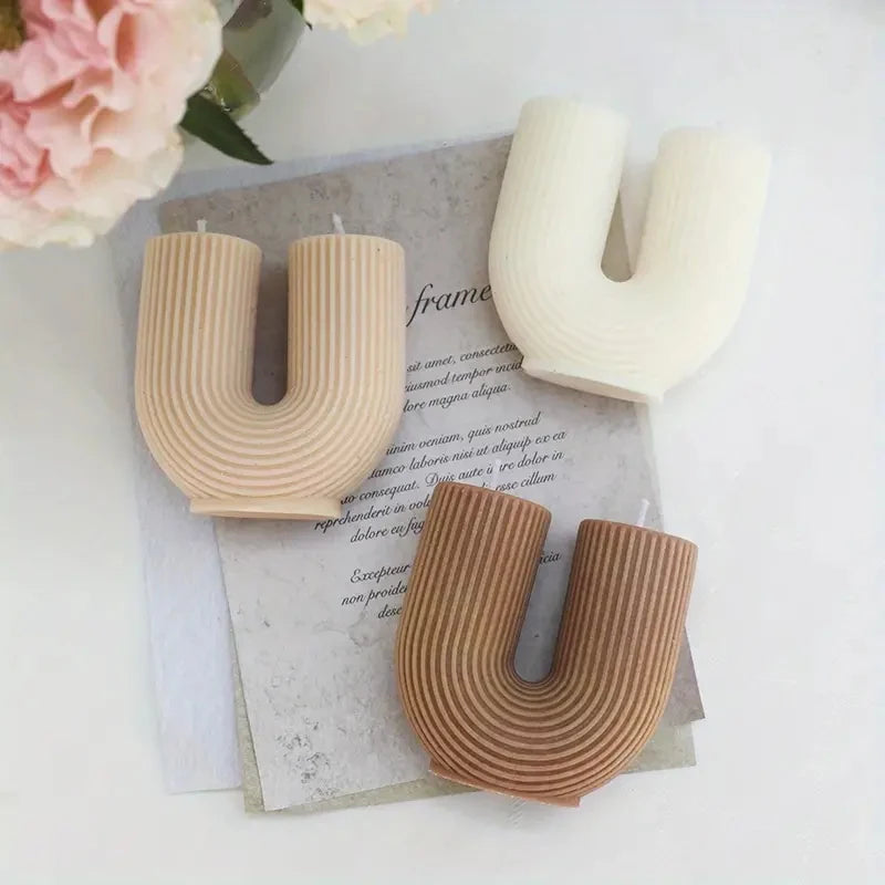U Shape Candle Silicone Mold DIY Handmade Arch Scented Candle