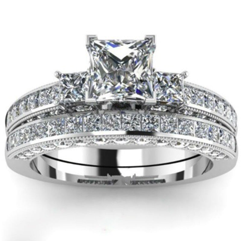 Crystal Diamond Ring European And American