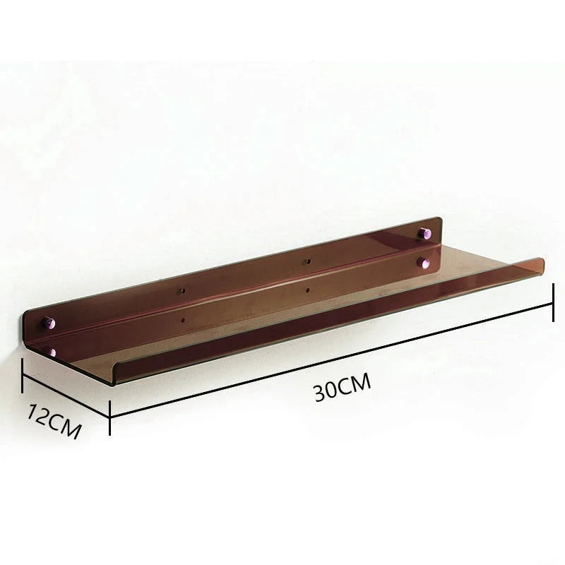 Invisible Acrylic Floating Shelf – Wall-Mounted Corner Storage