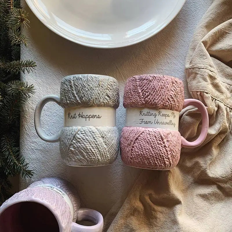 Creative Colorful Wool Ceramics Mugs coffee mug