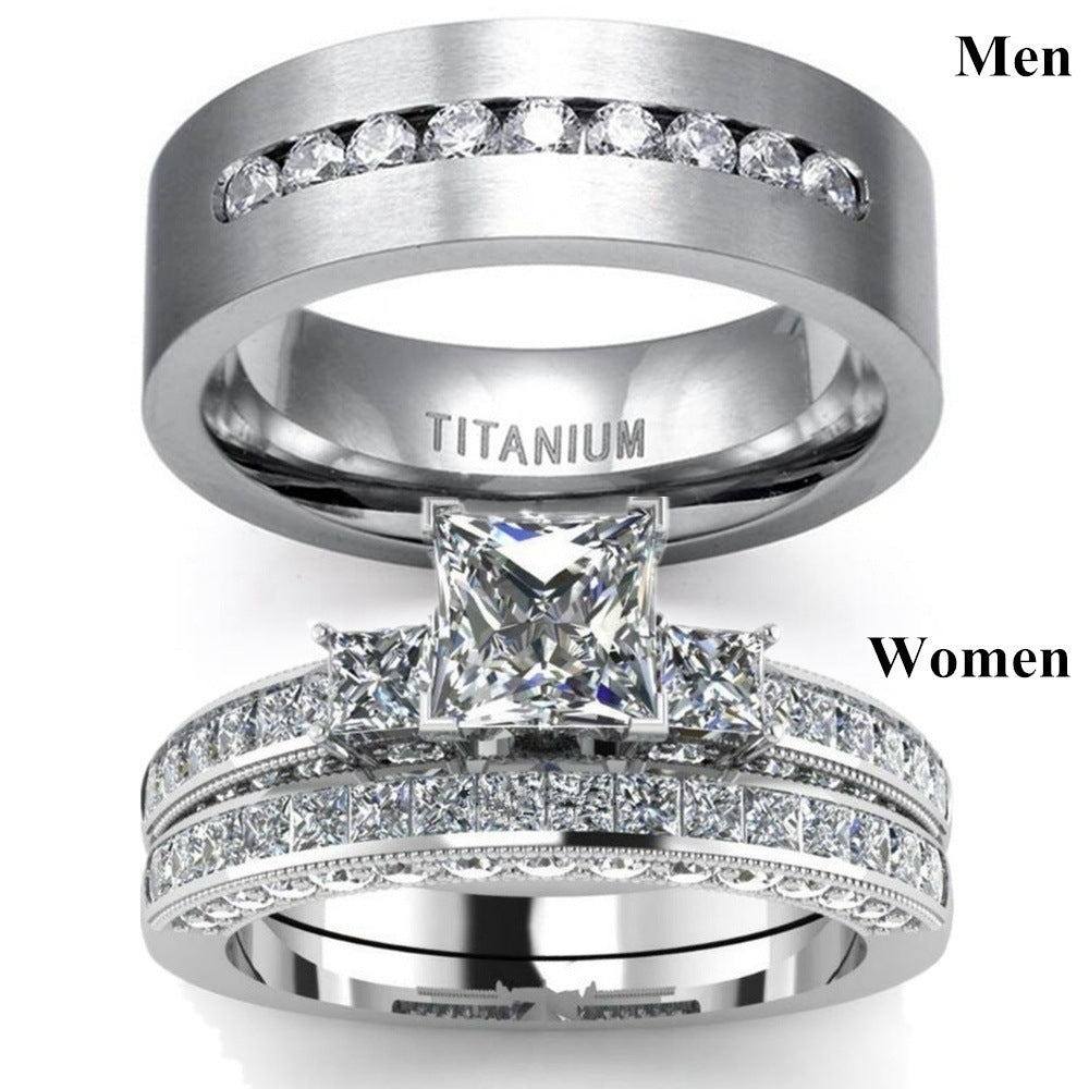 Crystal Diamond Ring European And American