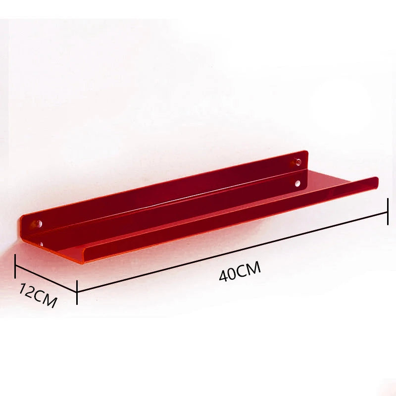 Invisible Acrylic Floating Shelf – Wall-Mounted Corner Storage
