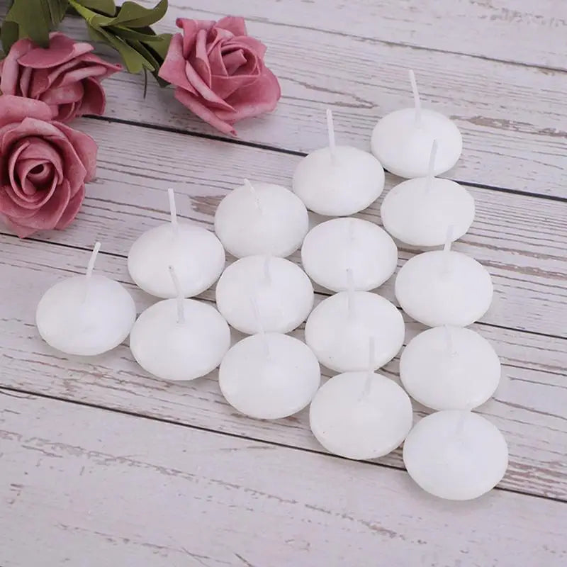 1pc Scentless Floating Candles Mini Wax Decor Water Wedding Party Vacation Home Decoration for Bath Spa Decor Long Burning Time