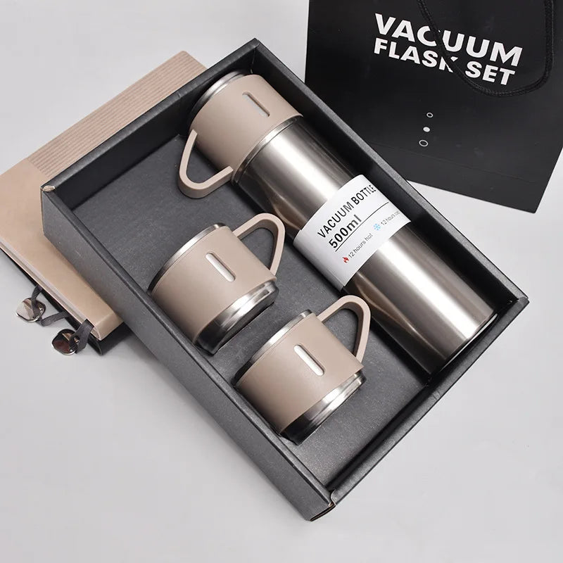 500ML Stainless Steel Vacuum Flask – Thermal Insulated Couple Bottle