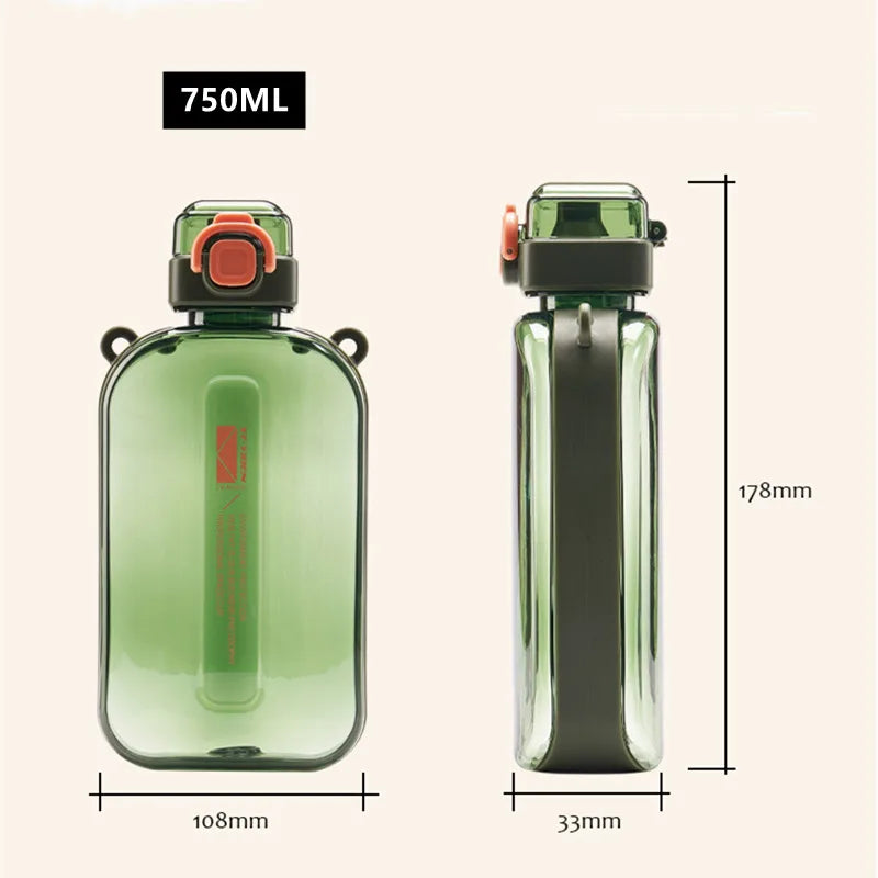 750ML Eco-Friendly Sports Water Bottle – Portable with Strap
