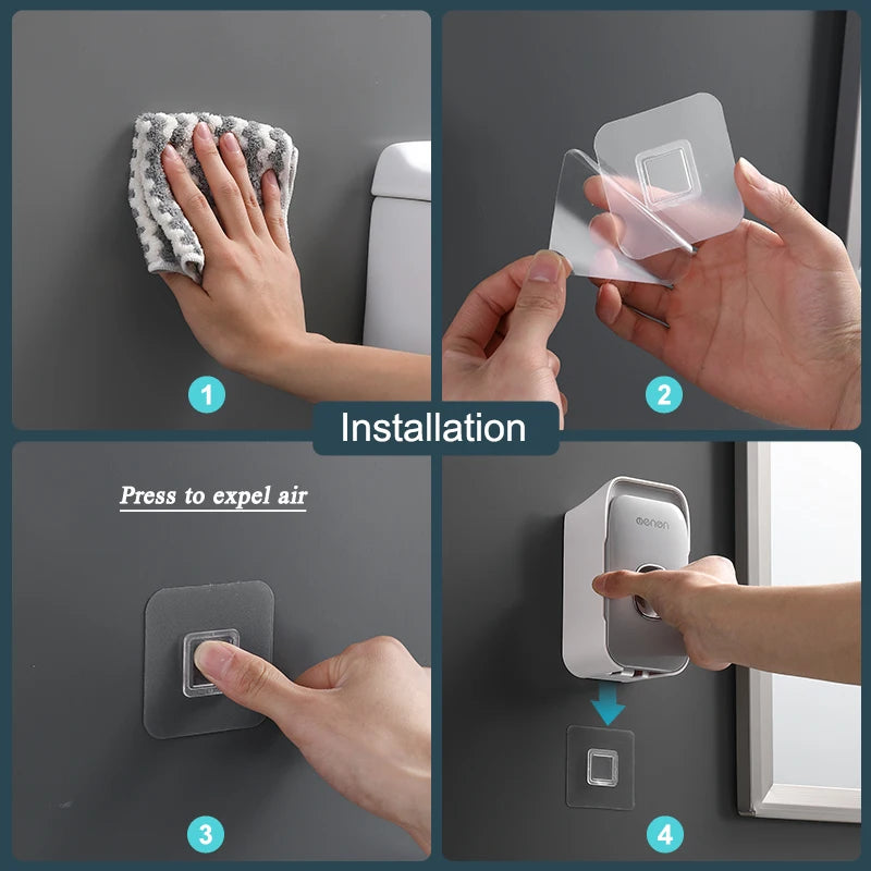 Automatic Toothpaste Dispenser Wall-Mounted Bathroom Toothpaste Squeezer