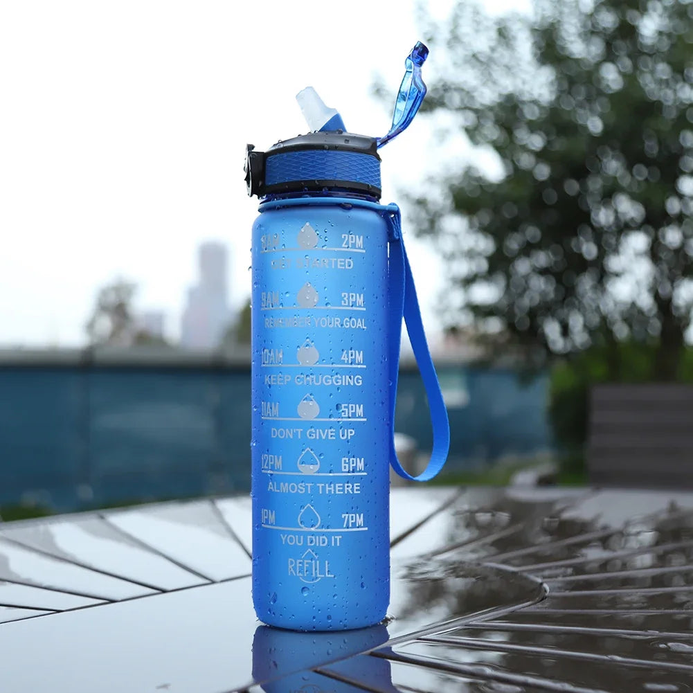 1 Liter Water Bottle Motivational Sport Water Bottle Leakproof