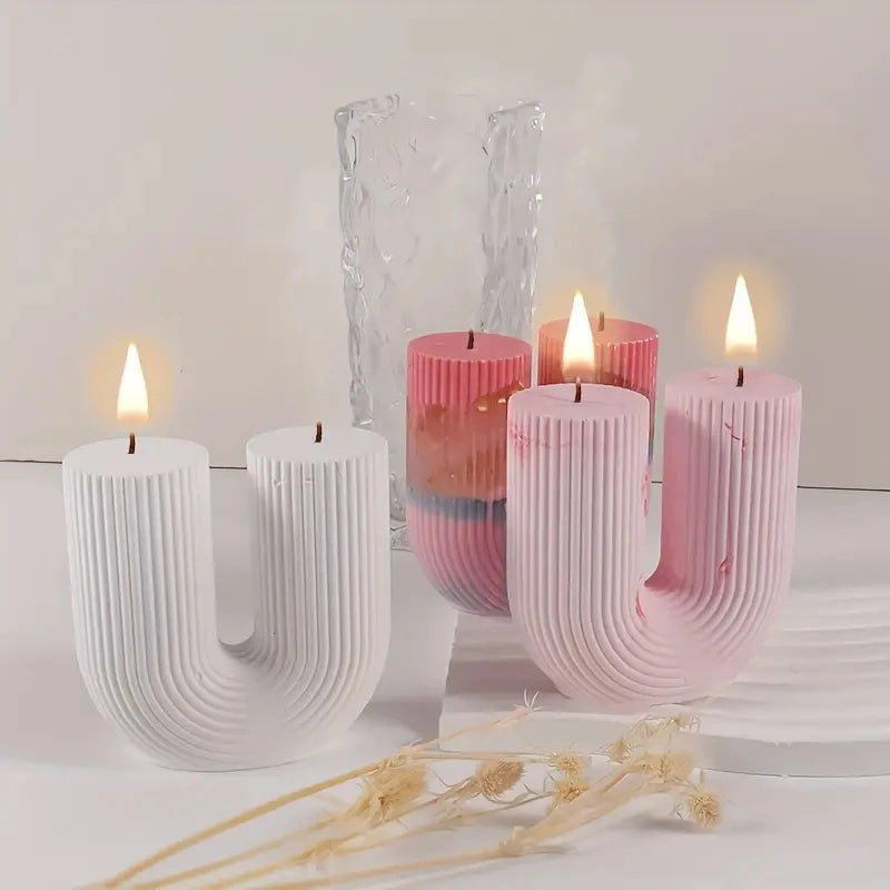 U Shape Candle Silicone Mold DIY Handmade Arch Scented Candle