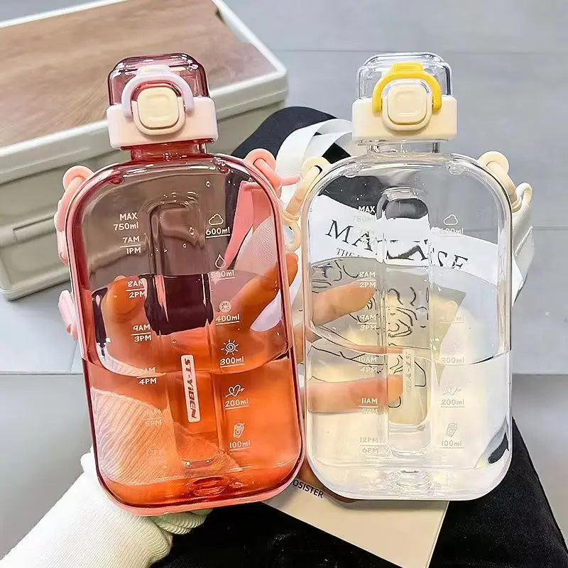 750ML Eco-Friendly Sports Water Bottle – Portable with Strap