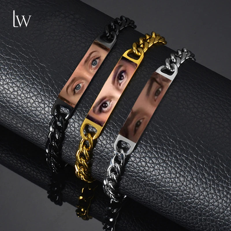 Personalized Lover Eyes Picture Bracelet for him&her