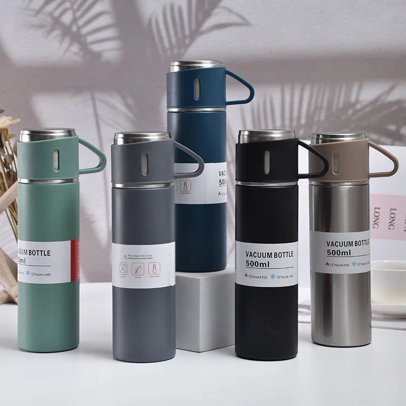 500ML Stainless Steel Vacuum Flask – Thermal Insulated Couple Bottle