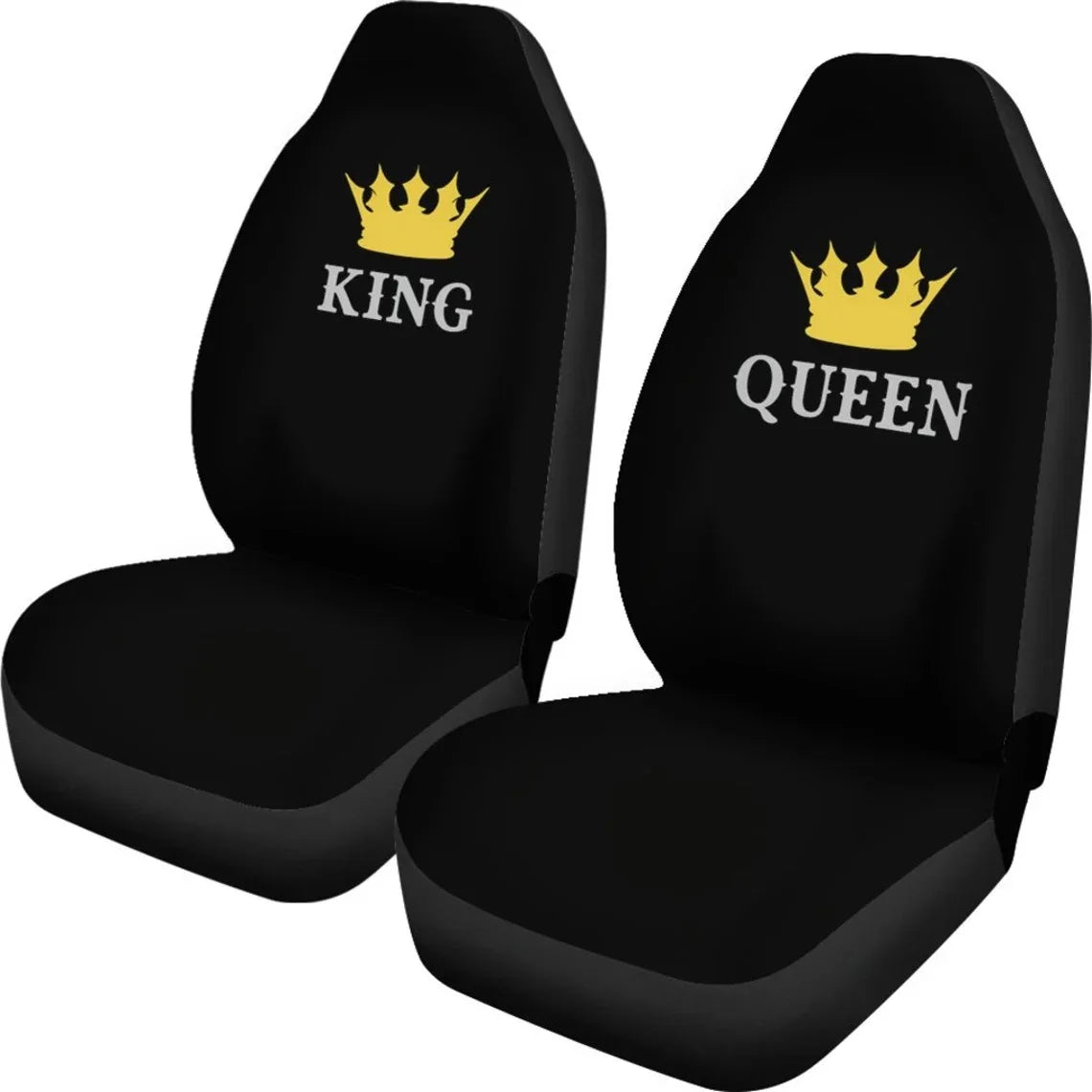 Queen and King His and Hers Car Seat Covers Set