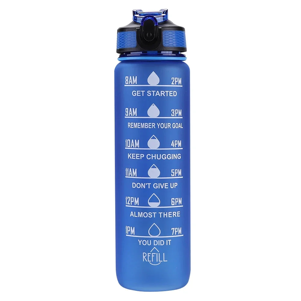 1 Liter Water Bottle Motivational Sport Water Bottle Leakproof