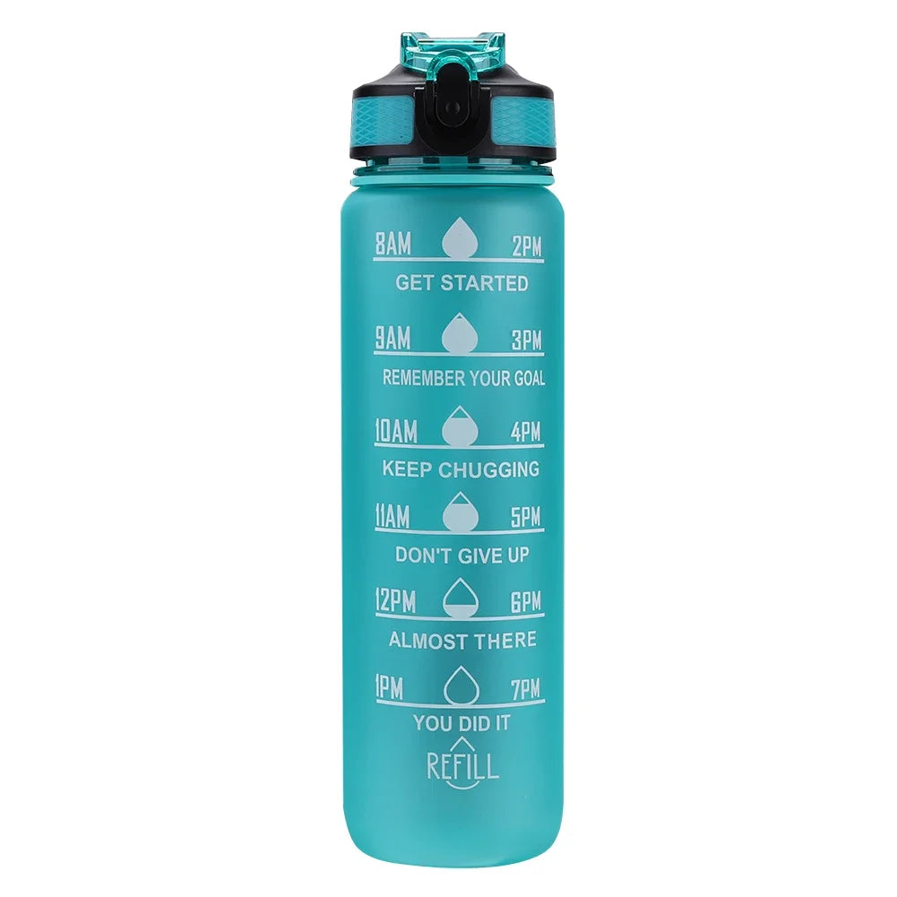 1 Liter Water Bottle Motivational Sport Water Bottle Leakproof