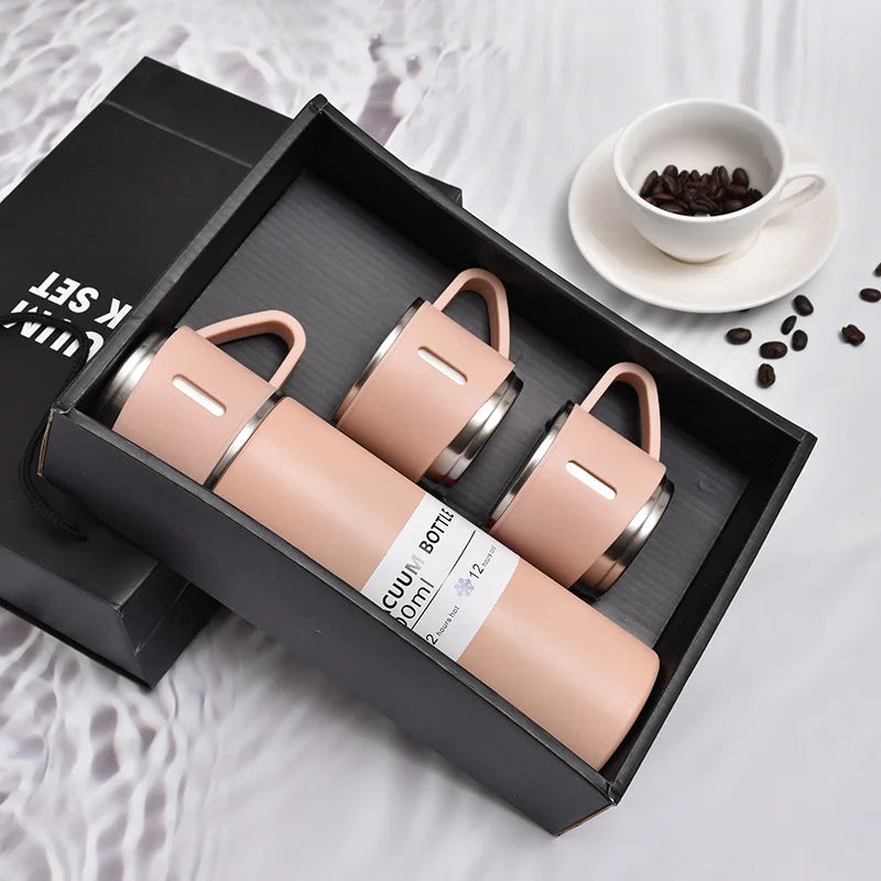 500ML Stainless Steel Vacuum Flask – Thermal Insulated Couple Bottle