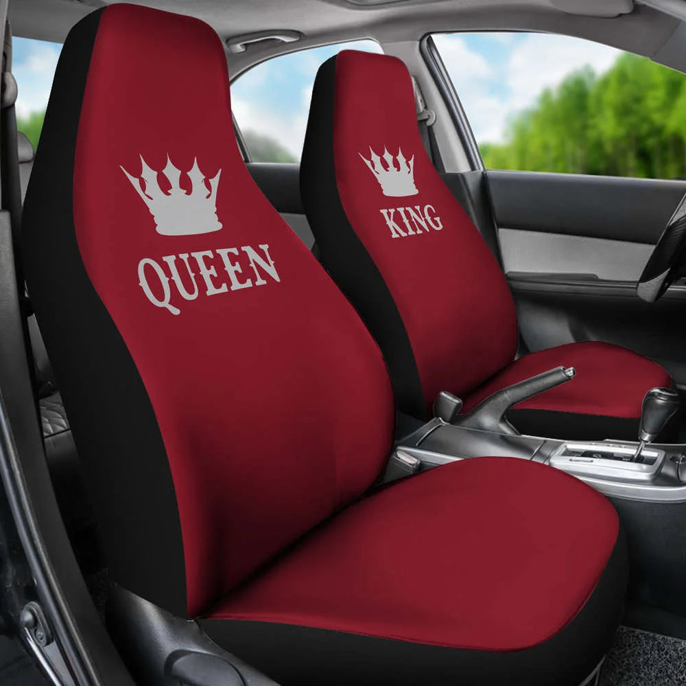 Queen and King His and Hers Car Seat Covers Set