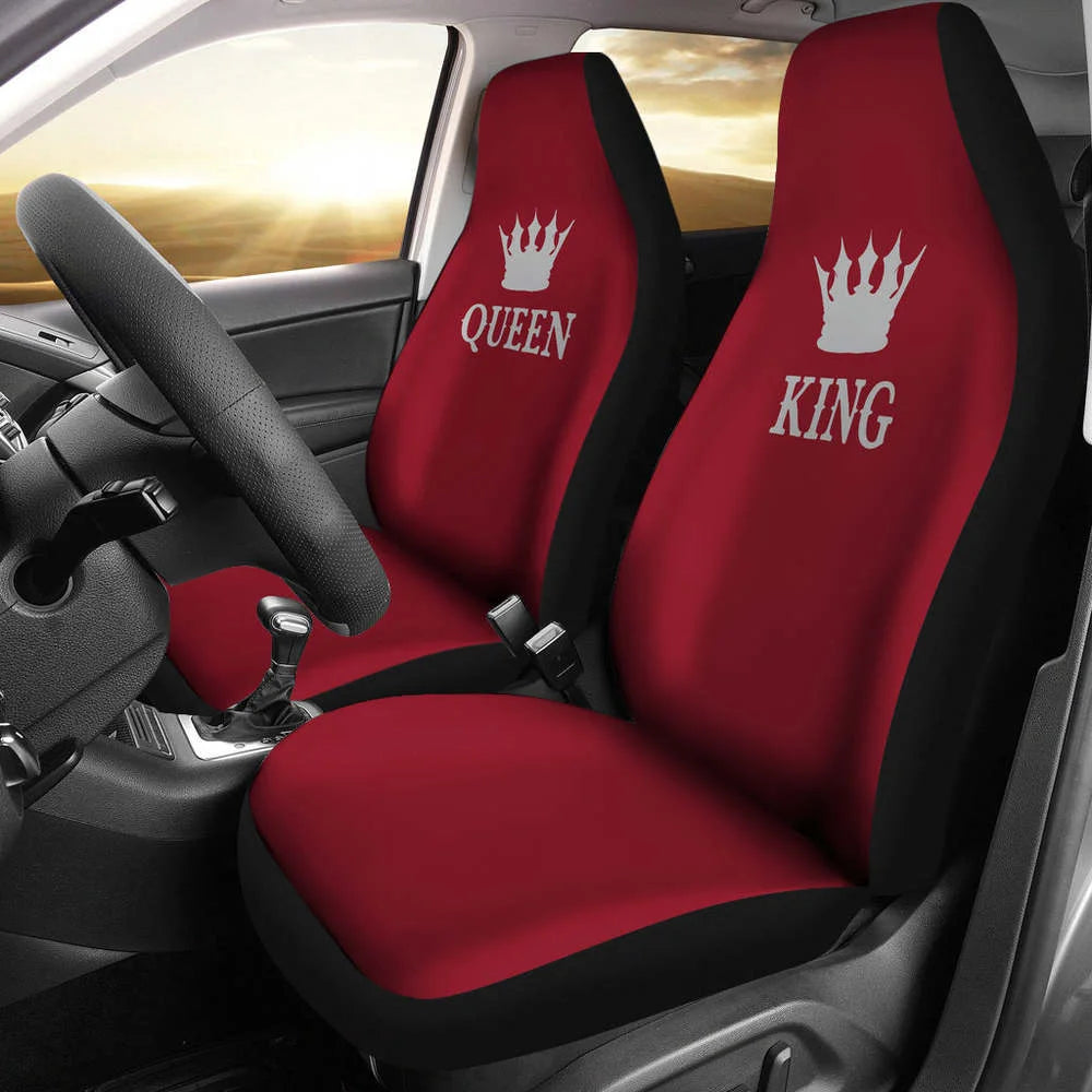 Queen and King His and Hers Car Seat Covers Set